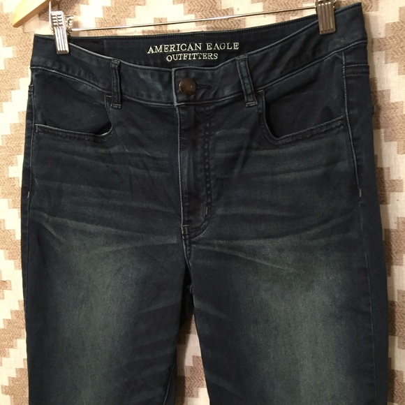 American Eagle High Waist Sateen Dark Wash Jegging - Picture 4 of 6